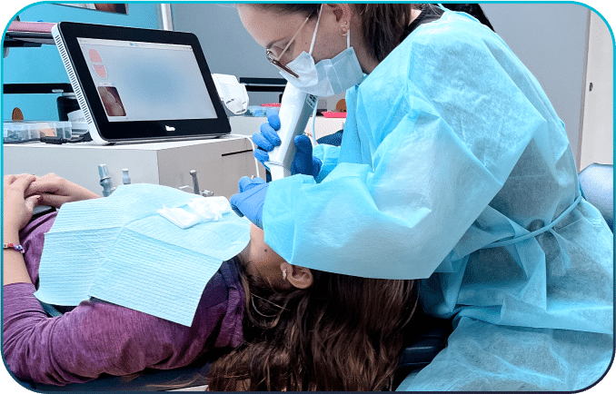 doctor checking teeth